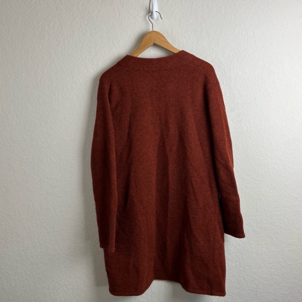 Jenni Kayne Sweater Coat Cardigan Burnt Rust Wool - Picture 10 of 10